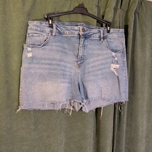 Ava & Viv Light Blue Distressed Jean Shorts